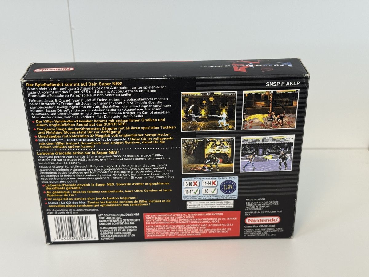 Giochi: Super Nintendo Killer Instinct - Komplett in OVP – Usato da Herznach venduto da marco_0123 1