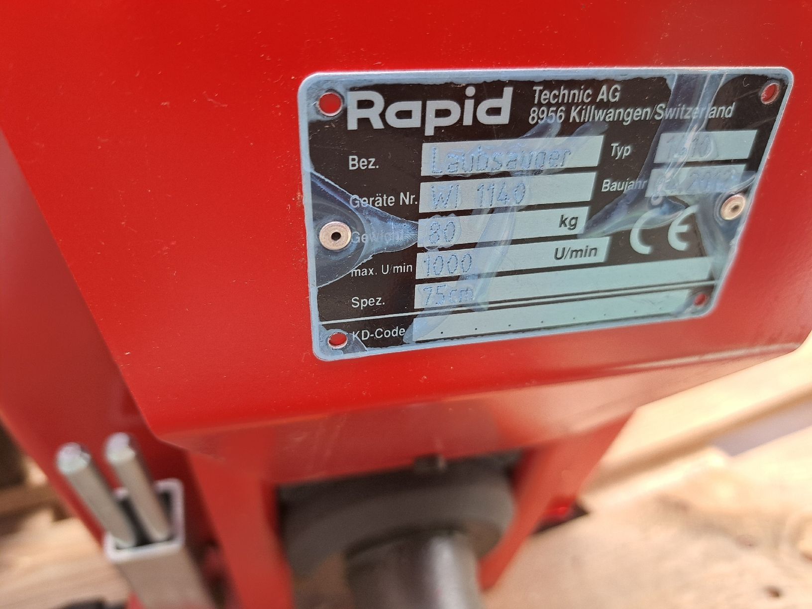 Rapid Tutte le macchine: Rapid Laubsauger – Usato da Zuchwil venduto da RoKo18 1