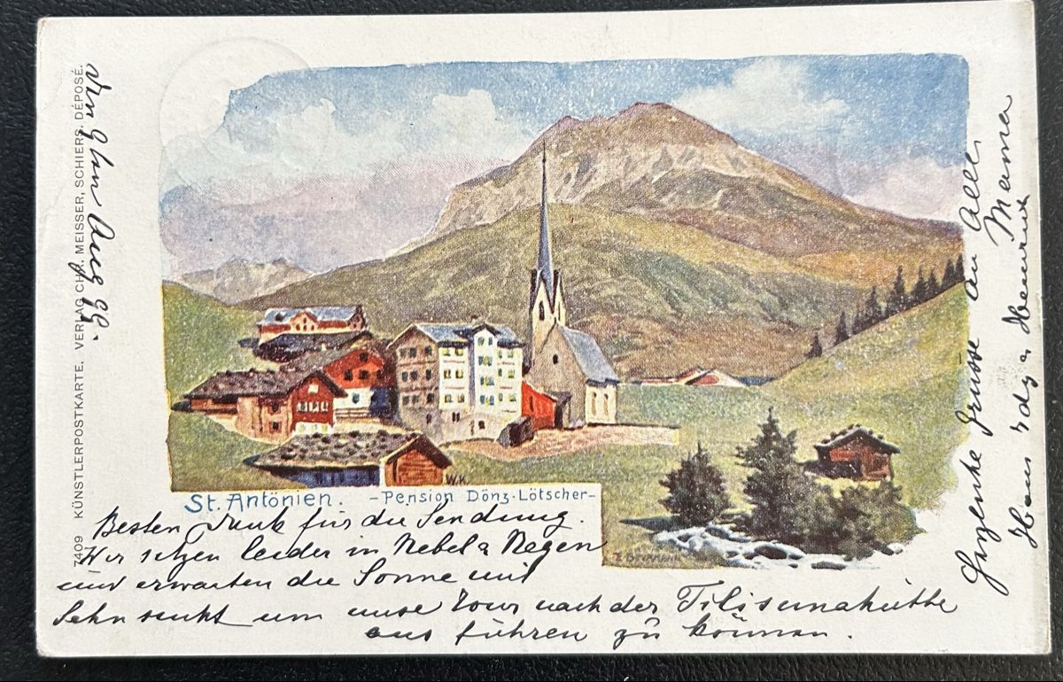 Ansichtskarten: AK St.Antönien 1899 – Gebraucht aus Horw von Tellbub
