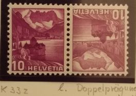 2895) K33z, Abart, Doppelprägung postfrisch Kt. 250.-