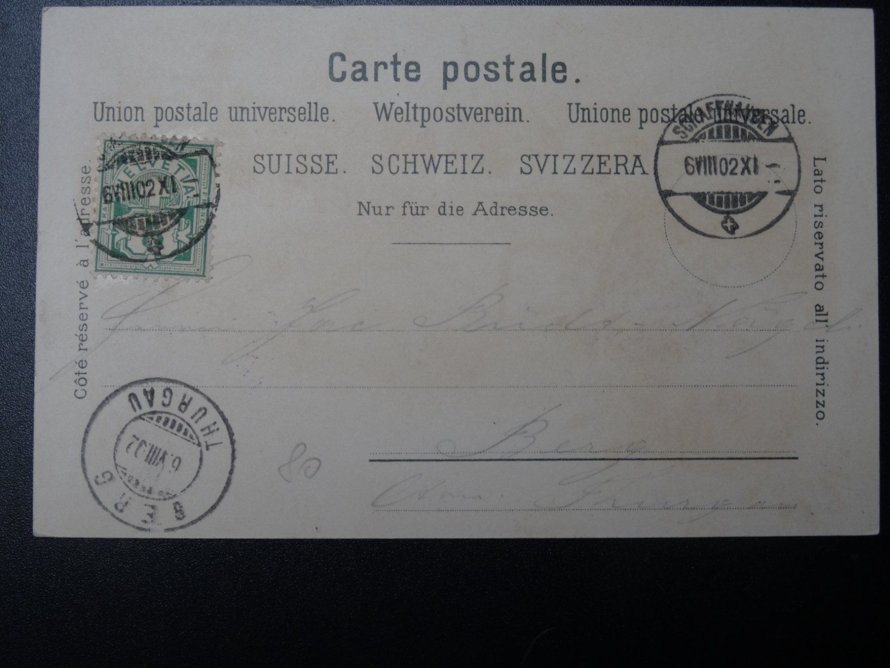 Cartoline postali: alte Ansichtskarte Gruss aus Schaffhausen – Usato da Lupfig venduto da Buerkli20 1