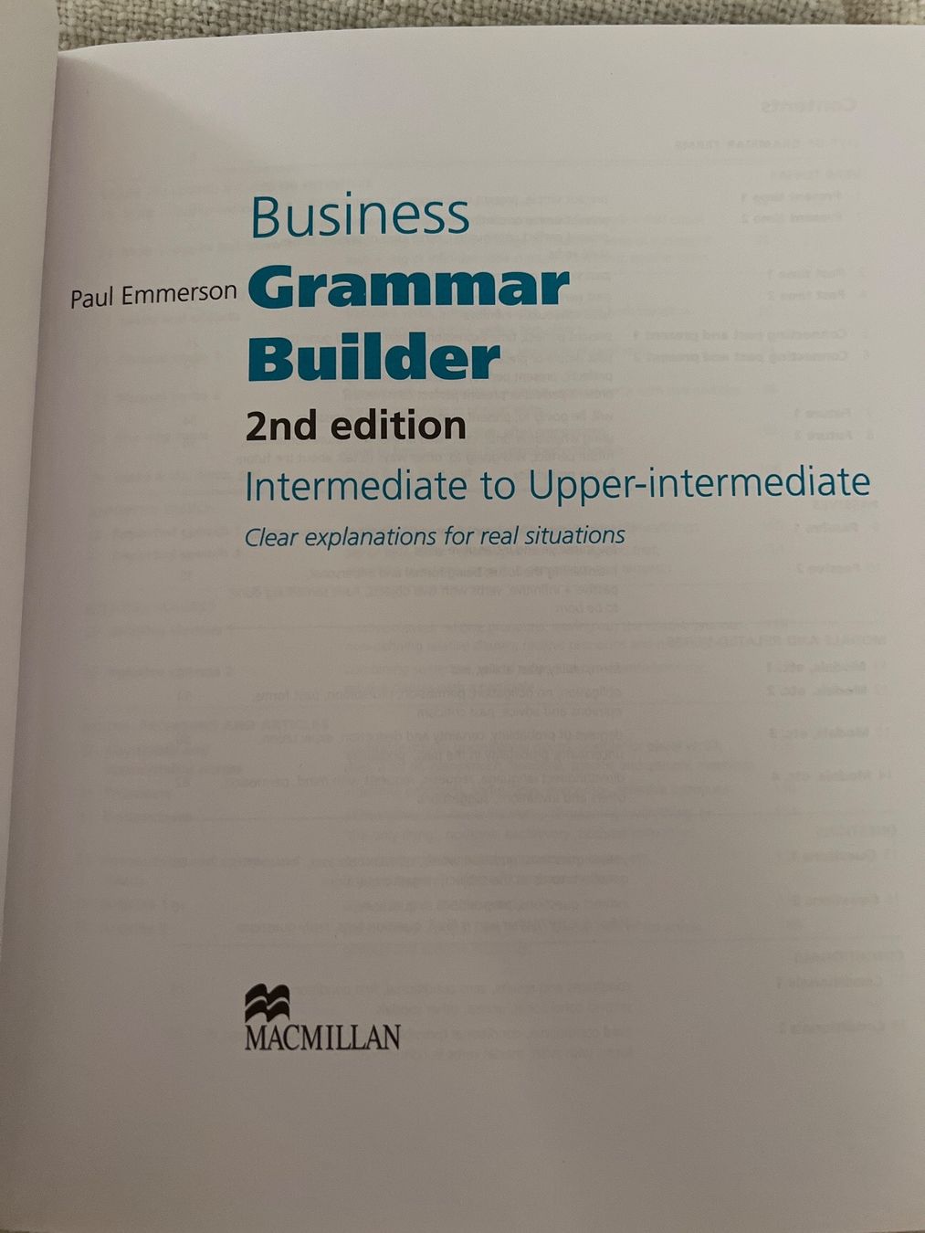 Libri: Business Grammer Builder 2nd Edition (Emmerson) – Nuovo (secondo la descrizione) da Zürich venduto da samirabaer 1