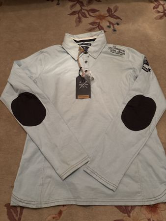 Horze Crescendo Poloshirt, Grösse 42 hellblau, neuwertig