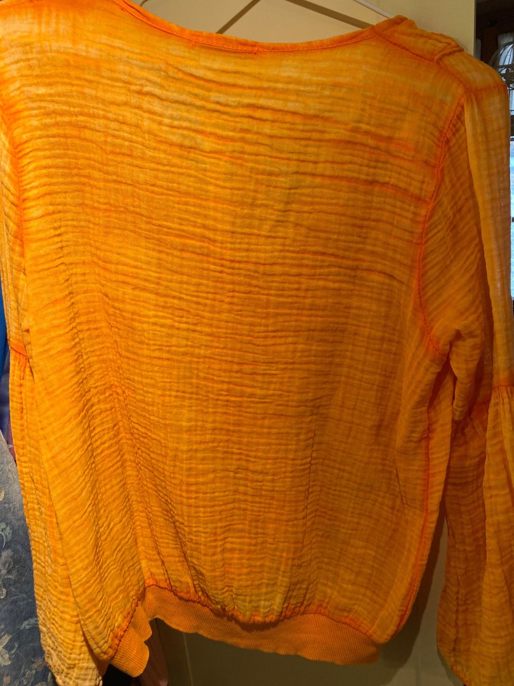 Camicette: LANGARM BLUSE MUSSELINSTOFF-ORANGE – Nuovo e nell'imballaggio originale da Meienried venduto da ManuelaBoutique 3