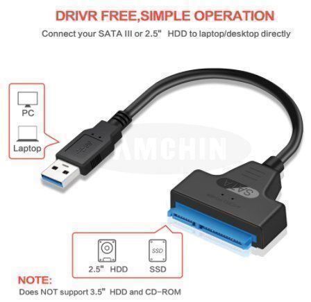 Unità & Adattatore: USB 3.0 - SATA3 Adapter mit Kabel – Nuovo e nell'imballaggio originale da Genestrerio venduto da DennoPC 2