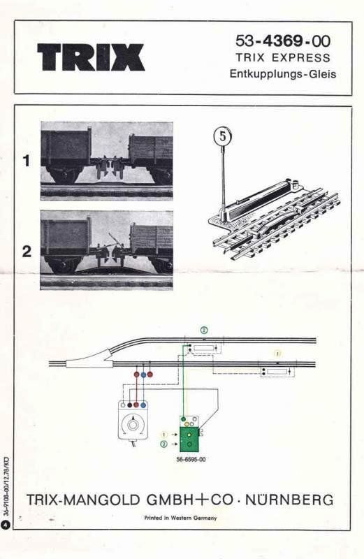 Trix Modelleisenbahnen: Trix Express H0 4369: Elektr. Entkupplungsgleis – Neu (gemäss Beschreibung) aus Brüttisellen von Rentner44zh 1