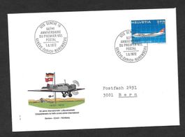 Jubiläumsflug 50 Jahre Luftpostv. Genf - Nürnberg 1.6.1972