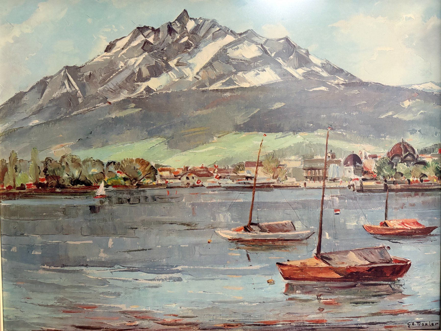 Gemälde: 68 x54/ Kunstdruck Vierwaldstättersee – Gebraucht aus Ottenbach von TimelessEmotions. 1