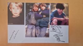 Elijah Wood und Macaulay Culkin, Original Autogramm auf Foto