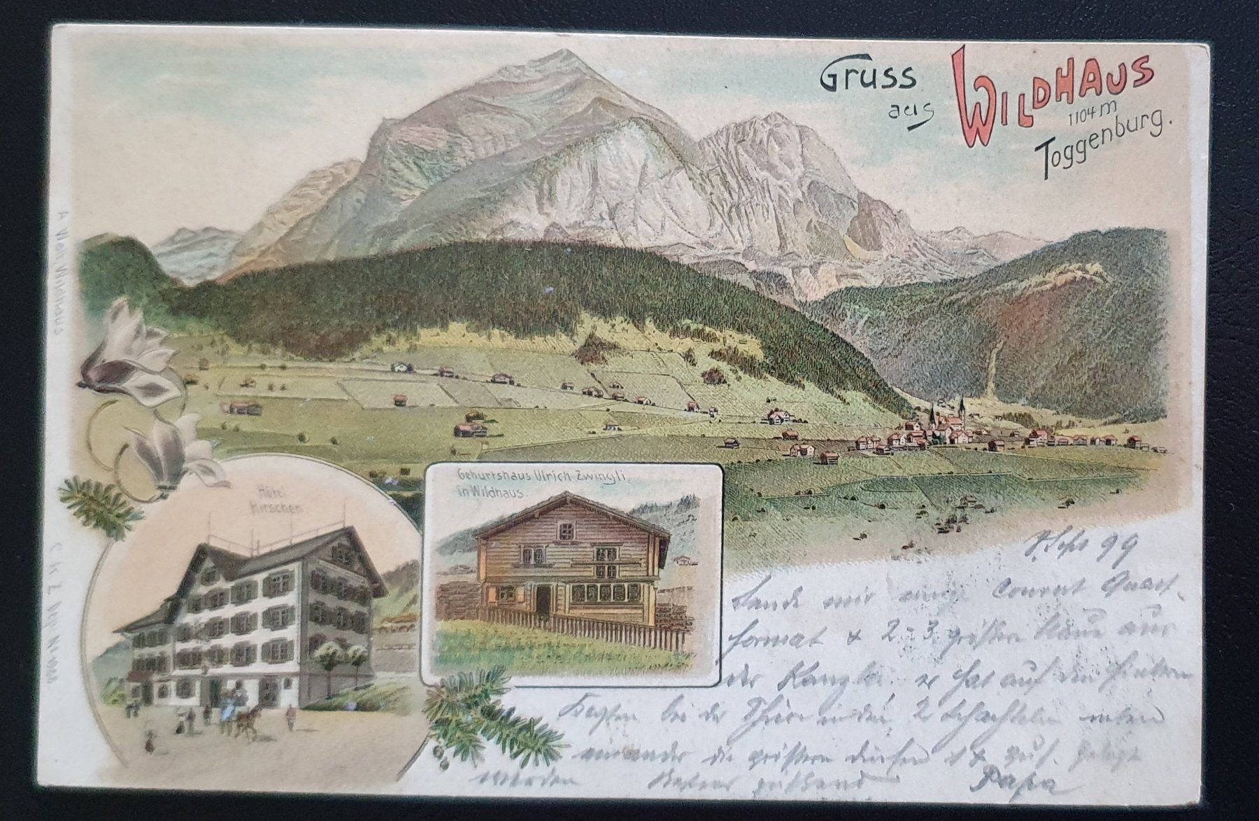 Cartoline postali: Gruss aus Wildhaus 1899 – Usato da Kreuzlingen venduto da Rschweiz1