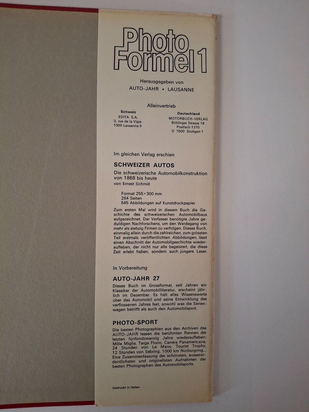Libri: Photo Formel 1 - 1953-1978 – Usato da Reichenburg venduto da AK307 3