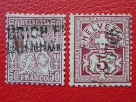 SELTENE ZWEI Stempel Kt. ZÜRICH nicht KATALOGISIERT