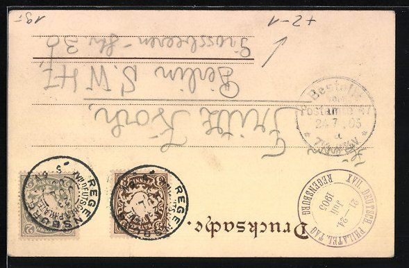 Cartoline postali: Litho Regensburg, 17. Deutscher Philatel – Usato da Berlin venduto da bartko-reher 1