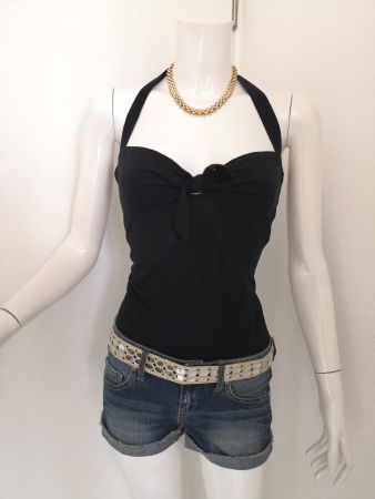 🤩MANGO TOP SCHWARZ MIT KNOTEN