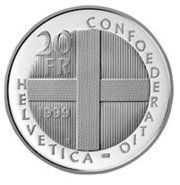 Tutti le monete: 20 CHF - Pièce commémorative 1999 : Bataille de Dornach – Nuovo e nell'imballaggio originale da APPLES venduto da az02