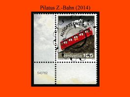 Vollstempel-Marke "125 J. Pilatus Zahnradbahn" (2014)
