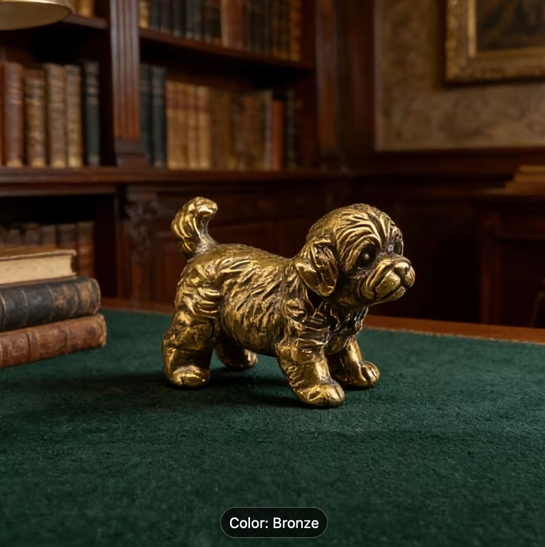 Statuette: Shih Tzu Miniaturfigur aus massivem Messing – Nuovo (secondo la descrizione) da Langenthal venduto da Seelenfreunde