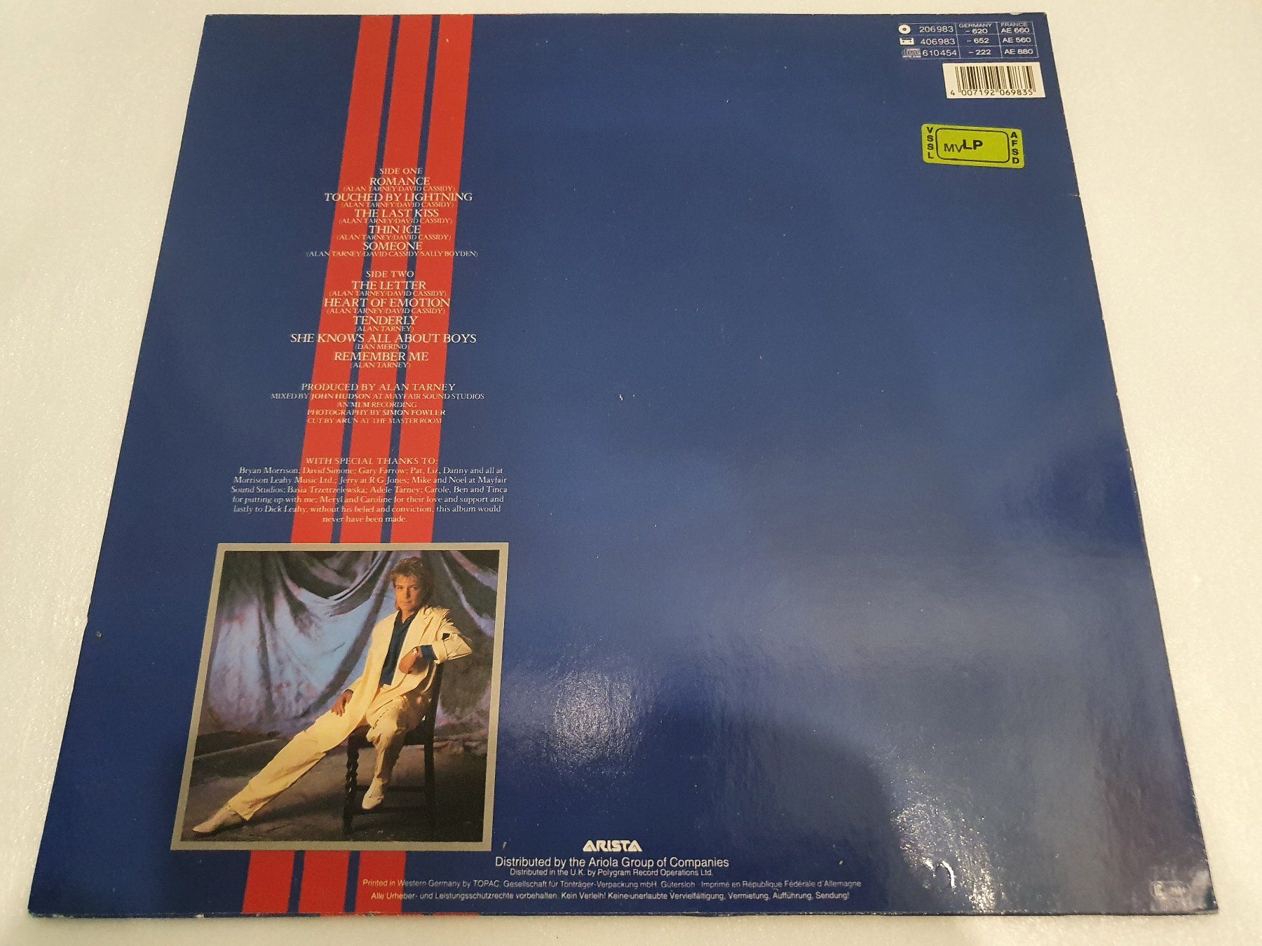 Dischi in vinile: David Cassidy – Romance – Usato da Uster venduto da Vinyl-Leidenschaft 1