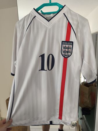 Fussballtrikot England 10 Owen Grösse M gebraucht