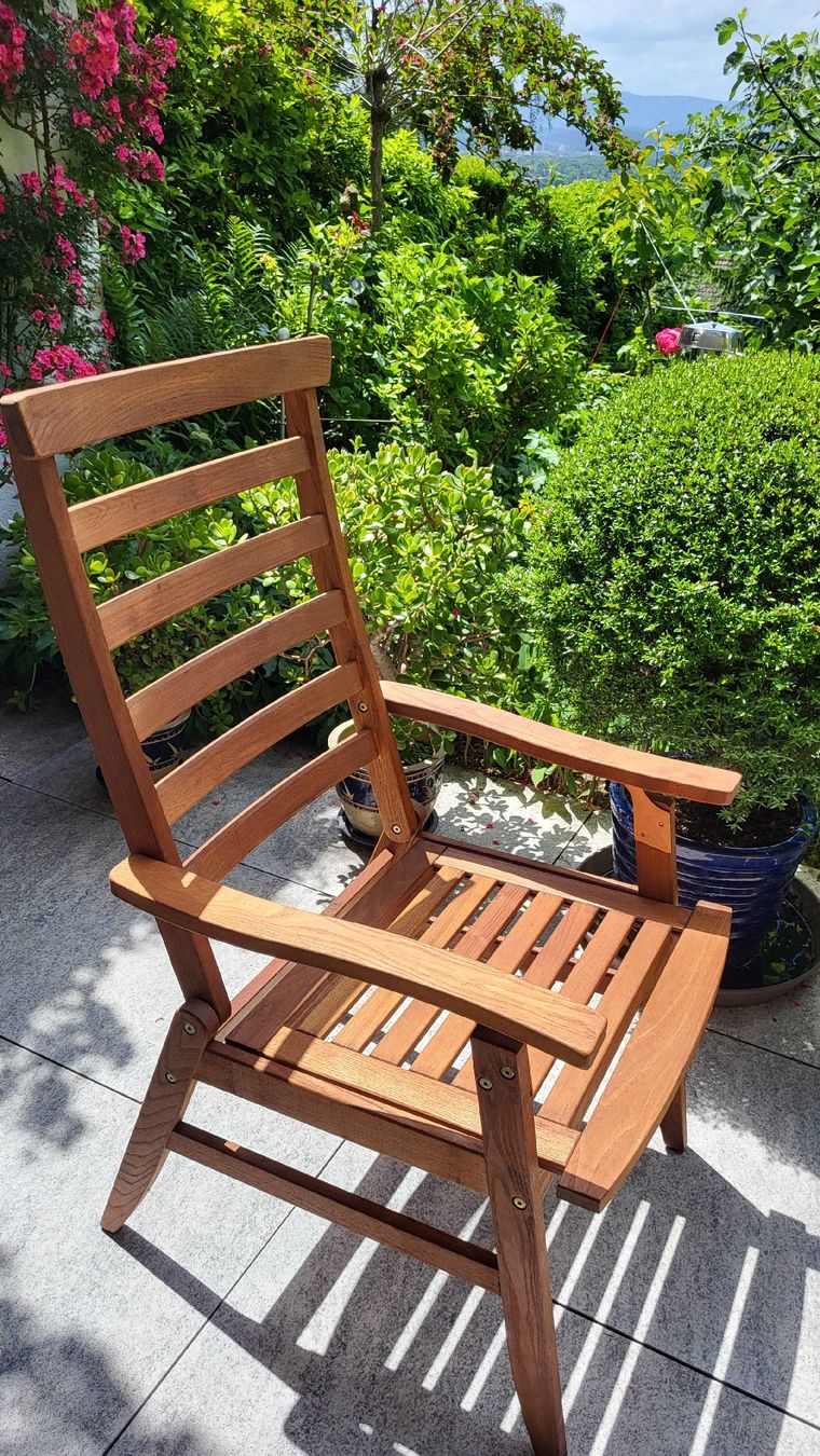 Set di tavolo e panche: Gartentisch und 4 Stühle Teakholz – Usato da Muttenz venduto da Igma 2