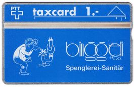 1.- Binggeli & Co., Hinterkappelen - seltene Firmen Taxcard
