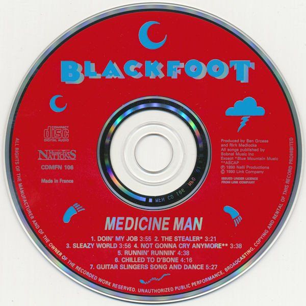 CD: Blackfoot  – Medicine Man – Usato da Gingins venduto da Demonseed 2