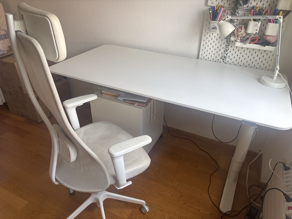 Schreibtische: Standing desk white adjustable  height with drawers – Gebraucht aus steinhausen von pat_nc2x 2