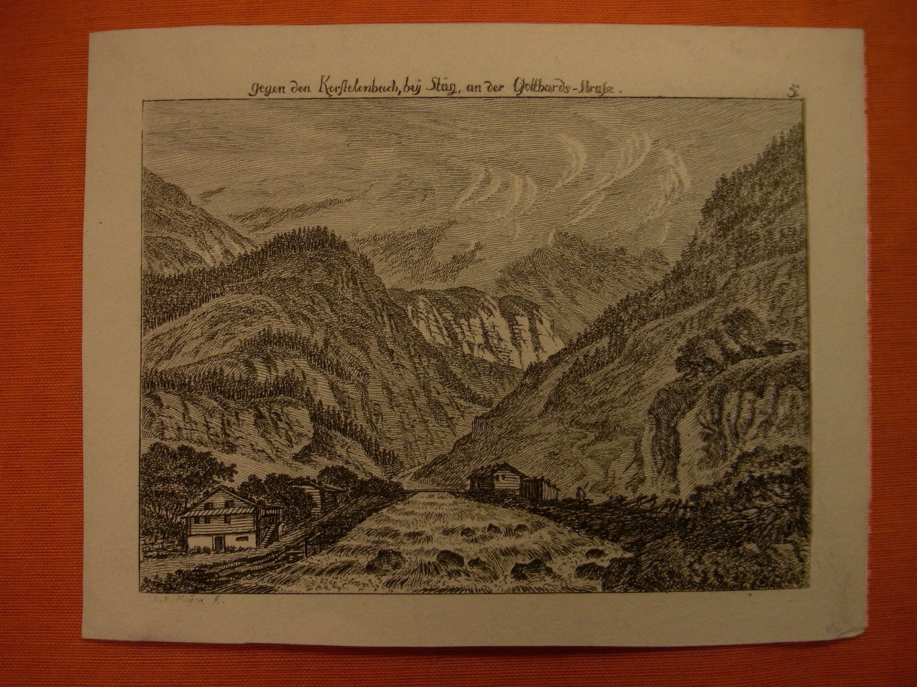 Cartoline postali: KERSTELENBACH STÄG, GOTTHARDSTRASSE – Usato da Grüningen venduto da Kartensammler