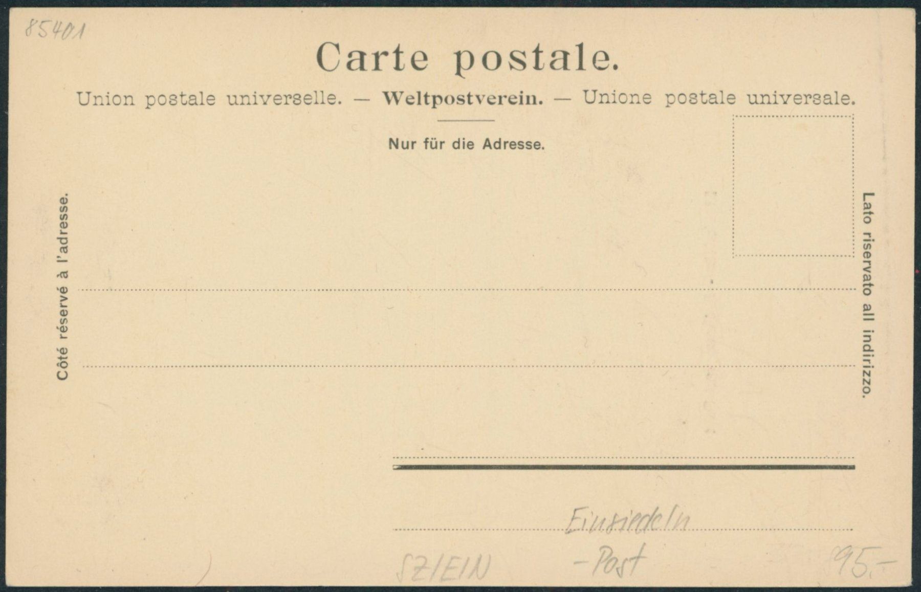 Cartes postales: SZ Einsiedeln - Post – Neuf (Voir description) à Schindellegi par masutka7 1