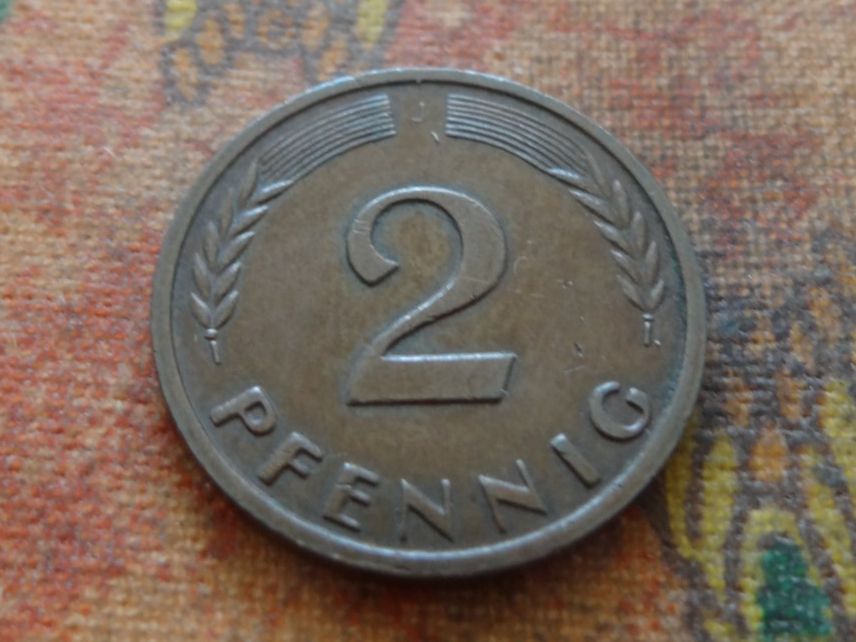 Tutti le monete: DEUTSCHLAND 2 Pfennig 1963 – Usato da Romanel-sur-Lausanne venduto da Swift13 1