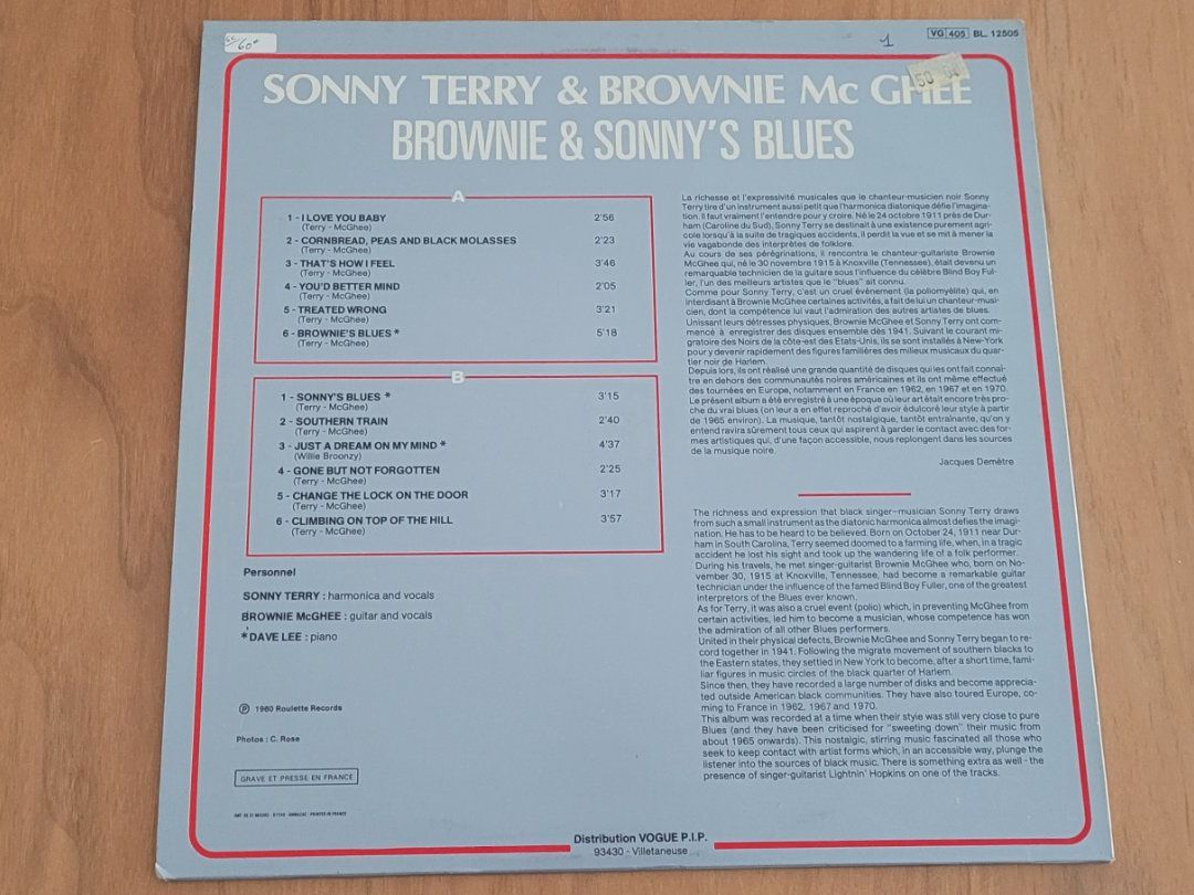Dischi in vinile: LP  Sonny Terry & Brownie McGhee – Usato da Martigny venduto da MZ-67 1