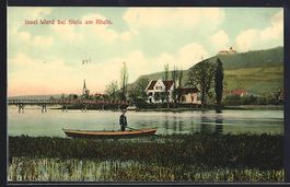 Stein am Rhein, Insel Werd mit Flusspart