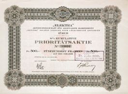 "Elektra" AG für angewandte Elektrizität, Zürich - 1928