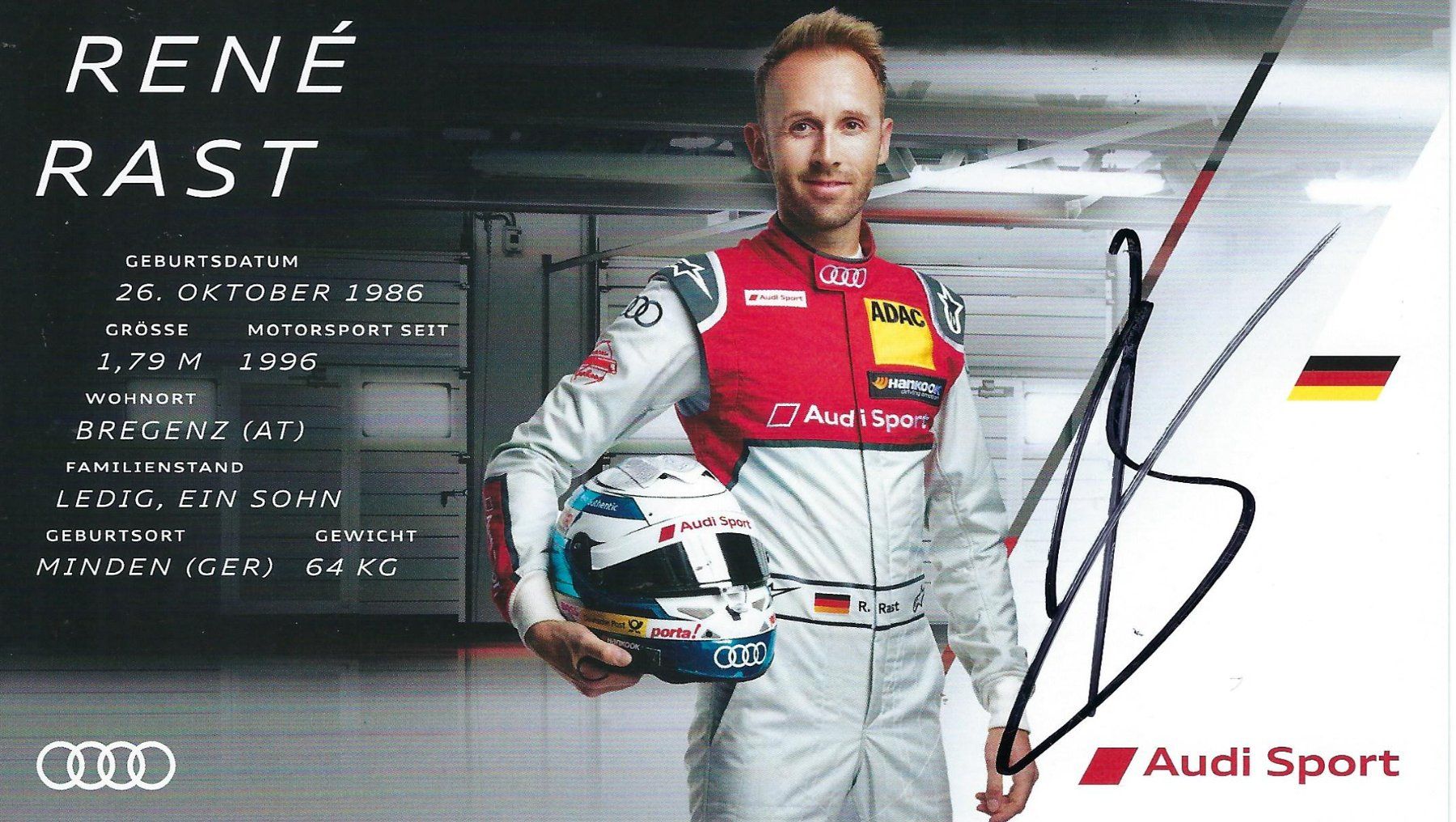Autografi: Rene Rast, DTM – Usato da Aarburg venduto da Hktm