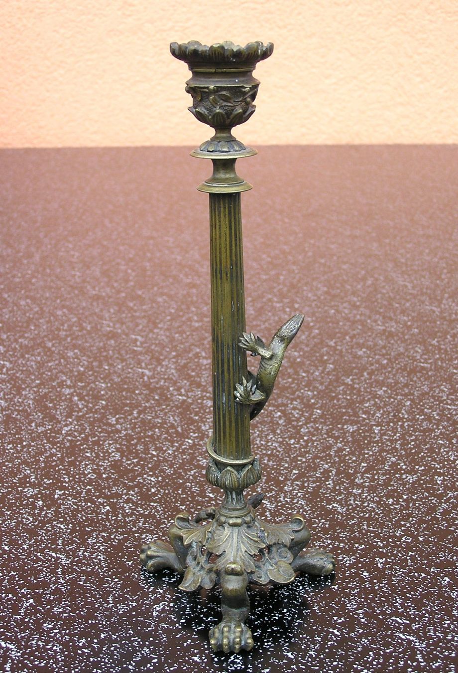 Portacandele: ANTIKER BRONZE KERZENSTÄNDER EIDECHSEN SALAMANDER – Usato da Grenchen venduto da Antique-hunter 7