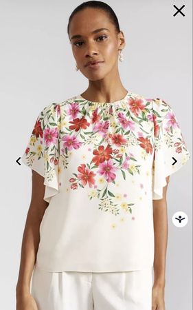 HOBBS Verena Floral Top UK 10 new with tags