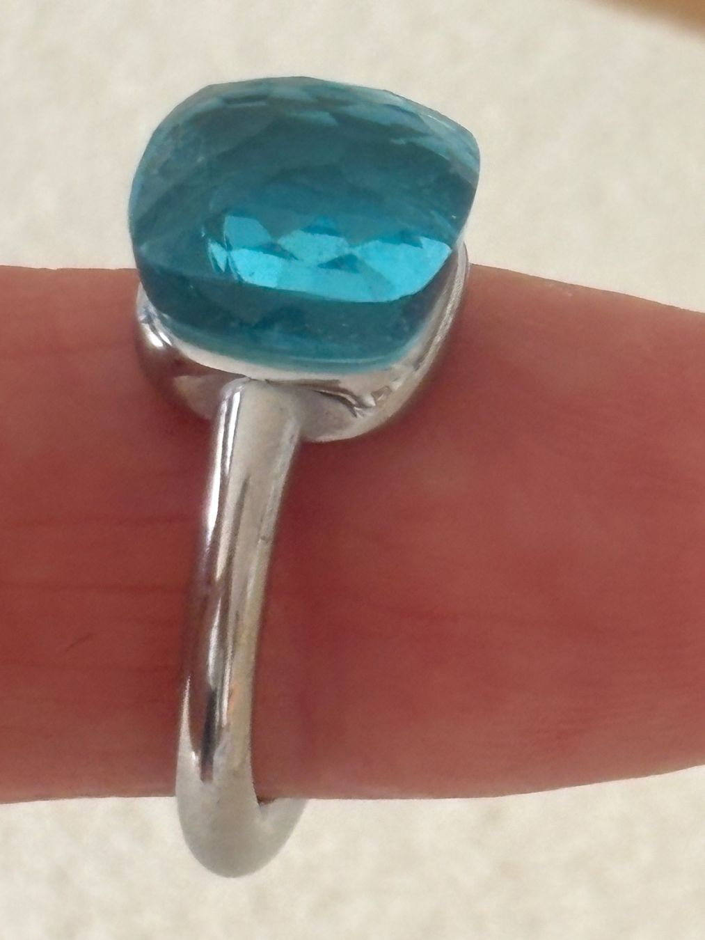 Anelli: Luxus Elegante Gr.17/7 Ring Farbe: Silber / Turkis – Nuovo (secondo la descrizione) da Biel-Bienne venduto da Roserosse13 3