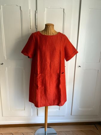 MAX MARA - Kleid orange-rot 42