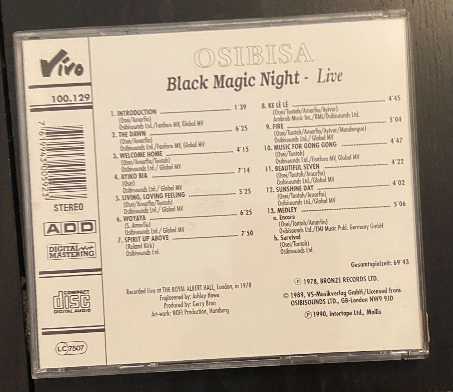 CDs: OSIBISA CD Black Magic Night - Live – Gebraucht aus Luzern von Lycka 1