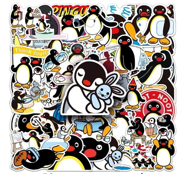 Pingu Pinguin Serie Michi Stickerbomb Eis 50 tlg Stickerset (Neu und ...