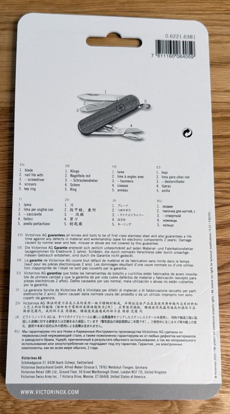 Victorinox Coltelli tascabile: VICTORINOX SACKMESSER CLASSIC SD WOOD 5 FUNCTIONS – Nuovo e nell'imballaggio originale da Zürich venduto da Frei-Occasionen 2
