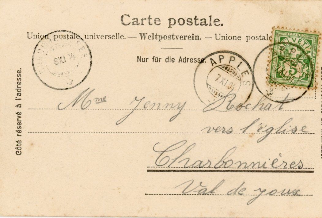 Cartoline postali: Pöschenried   BE   -   Rawilpass       um 1904 – Usato da Brig venduto da Valcards54 1