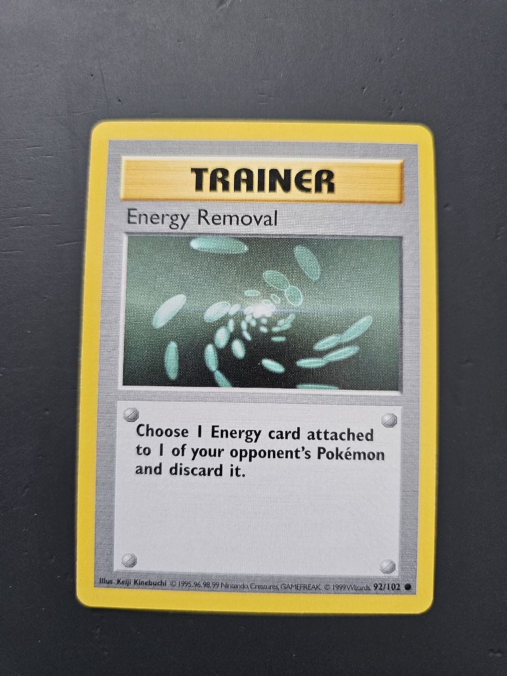 Pokémon Carte collezionabili: Pokemon Trainer Karte - Energy Removal shadowless Base Set – Usato da oberbuchsiten venduto da thug4