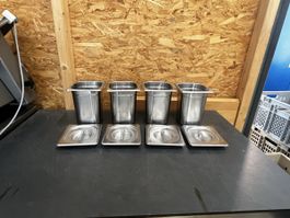 4 x 1/6 GN 20 cm mit Deckel 