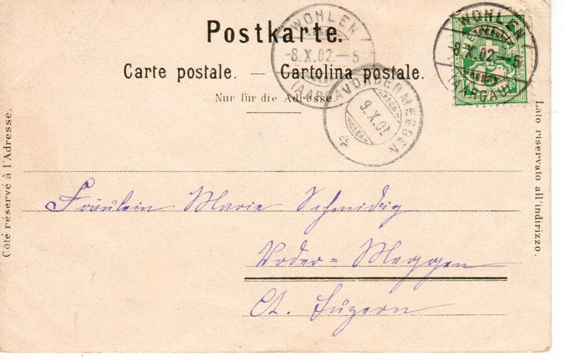 Cartoline postali: Luzern 1902 – Usato da Wolhusen venduto da Curver9 1