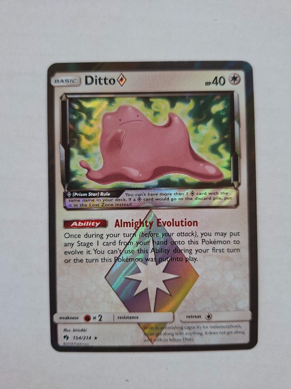 Pokémon Sammelbilder & Trading cards: Ditto Prism Star / Tapu Koko Prism Star / Thunder Mountain – Gebraucht aus Degersheim von Fjeda 2