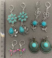 4 Ohrringe Set Bohemien Styl Neu, Gross