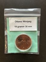 Royal Canadian Mint Medal - Ottawa and Winnipeg - Kupfer