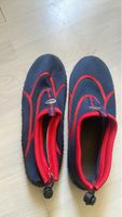 Badeschuhe Aquashoes Grösse ca. 42-43 dunkelblau/rot