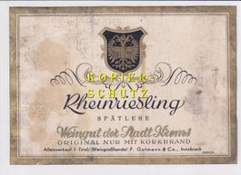 Etikette - Rheinriesling Spätlese (Krems) /bd